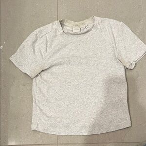 Aritzia homestretch tee in heather cloud white